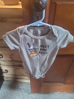 Unbranded Sweet and Spicy Beige Baby Bodysuit